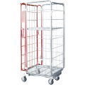 Professional customized folding rolling wire mesh storage cage/Folding cart roll container/Foldable cage cart